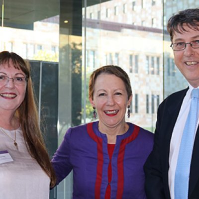 Dr Deborah Walsh, Minister for the Prevention of Domestic and Family Violence Di Farmer, Faculty of Health and Behavioural Sciences Executive Dean Professor Bruce Abernethy